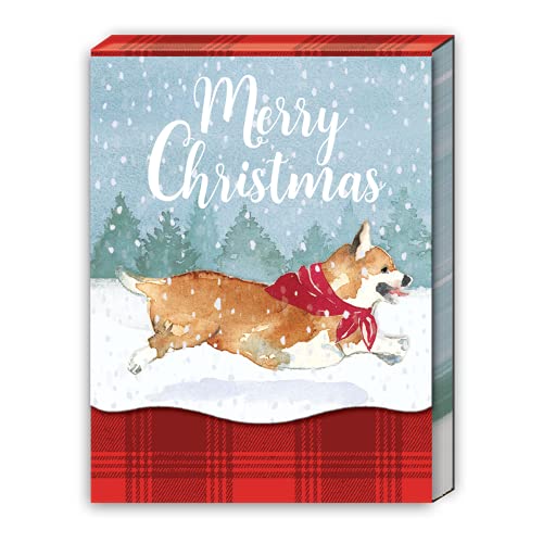 Image of Punch Studio Snow Dog Christmas Pocket Notepad (46772)
