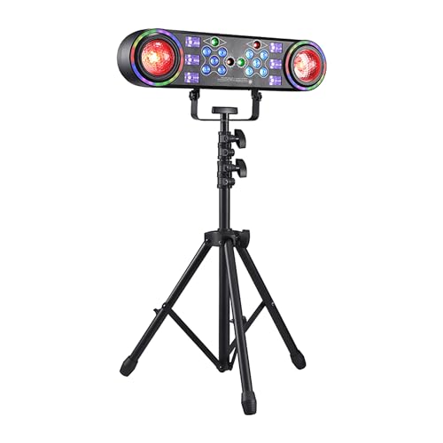 JUNMAN Stage Led Effect Light DJ Disco 7 in 1 Effect Lights DMX512 Remote Control with Stand and Bag for Party Wedding Event Lighting Show