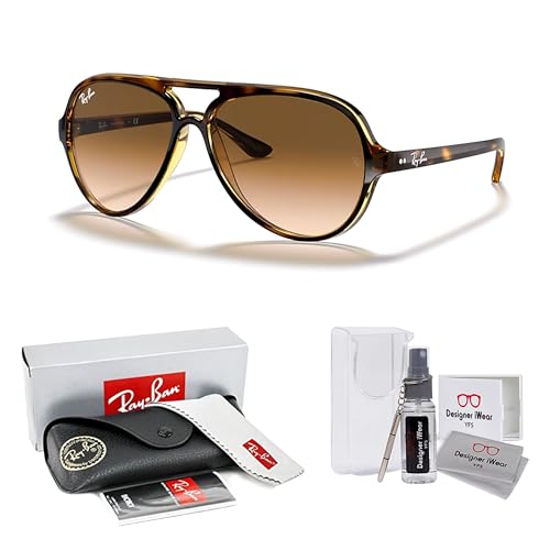 Ray-Ban Cats 5000 RB4125 Aviator Sunglasses for Men +BUNDLE with ACCESSORY EYEWEAR KIT2