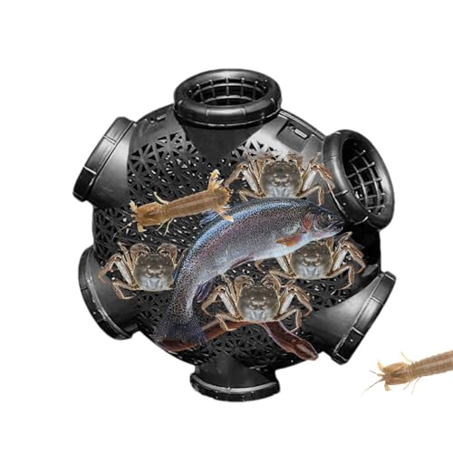 Trappola Da Pesca Pieghevole Per Granchi, Gamberi E Pesci - Rete A 6 Fori 58x22 Cm - Design 360° - Foto 8