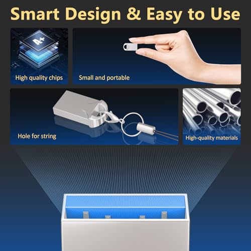 Image of EASTBULL Mini Metal Flash Drive Bulk 4GB Small USB 20 Pack with Lanyards USB 2.0 Thumb Drive Bulk Jump Drive Pen Drive Memory Stick for Storage and Backup 4GB 20 Pack, Metal