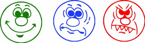Self Inking Smiley Juego de sellos de 3