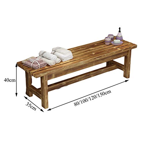 Banc à chaussures en bois véritable Lostool, tabouret de bain polyvalent et meuble de vestiaire