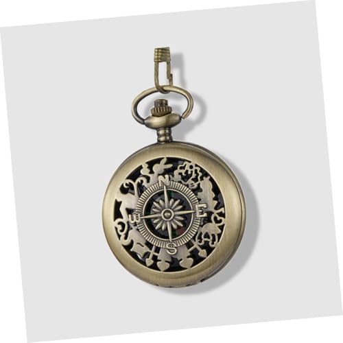 Brújula de bolsillo Vintage SUPVOX estilo reloj portátil miniatura 5