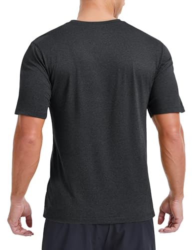 MAGCOMSEN Men's Dry Fit Workout Shirts Short Sleeve Tee Shirts Moisture Wicking Athletic Running Performence Tshirts2