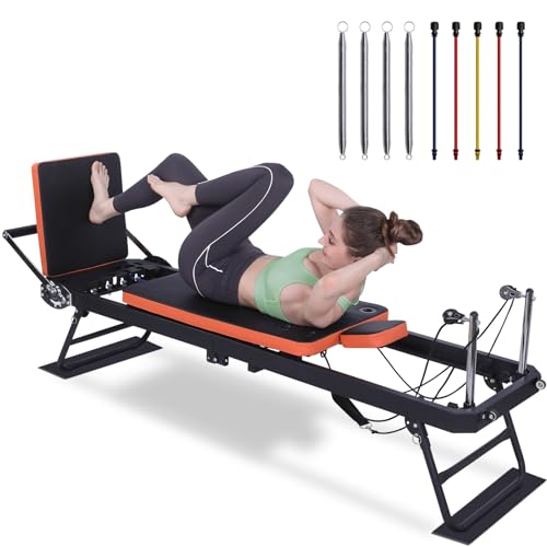 Pilates Reformer, tianhong Foldable Reformer Pilates Machine for ...