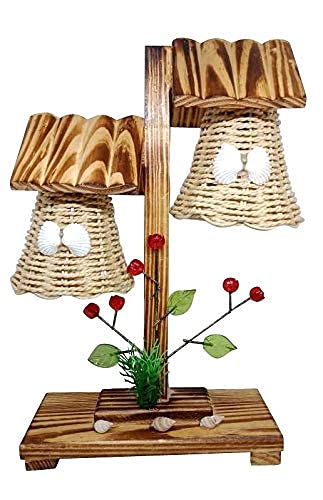 Ethnic Karigari Table Lamp Beautiful Modern Art Handicrafts Showpieces for Home Decor Beautiful Wooden Lamps