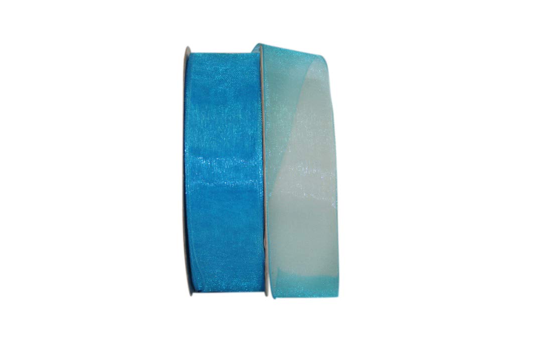 Reliant Ribbon 25621-829-09C Chiffon Mono Sheer Ribbon, 1-1/2 Inch X 100 Yards, Robin Egg Blue