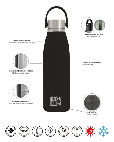 OXFORD Bottiglia acqua acciaio inossidabile con