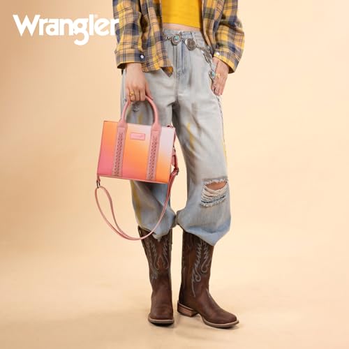 Image of Wrangler Tote Bag for Women Designer Satchel Handbags Top-handle Purses with Strap