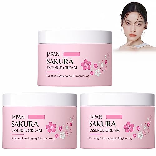 Kunnozz Ellen Ella 3-in-1 Tone Up Cream - whiten sunscreen and BB cream, Japan Sakura Essence Cream, 2023 Face MoisturizingHydrating Anti-aging Brightening Face Skin Care serum (3 Bottle)