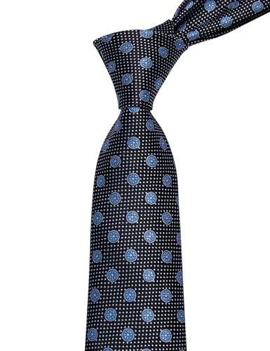 YourTies Men's Neckties Striped Tie and Plaid Neckties for Men Woven Silk Tie Gold Tie Clip Set