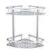 Hoomtaook Rinconera Ducha Bandeja de baño Triangular Plateada, Cesta de Ducha, Rinconera, Aluminio aeroespacial, Organizador de baño, Montaje en Pared sin Taladro, Adhesivo, 2 Niveles