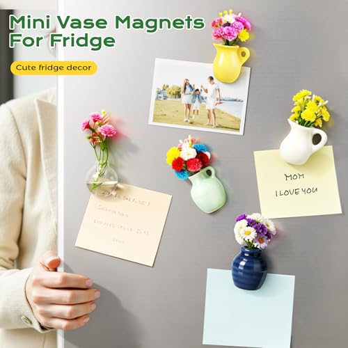 Mini Ceramic Vase Magnets - Charming Fridge Decor - Image 3