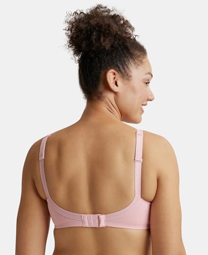 Image of Jockey ES13 Women Wirefree Non Padded Super Combed Cotton Elastane Stretch Full Coverage Plus Size Bra with Side Panel Support