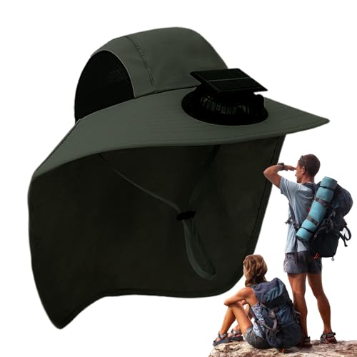 Chapeau solaire avec ventilateur protection UV et chargement USB réglable