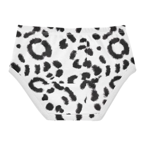 Joisal Toddlers Underwear Floral 2t Cotton Panties Little Girl Pattern Underpants Briefs Black White Leopard Skin2