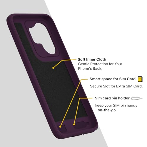 Image of Outlouders Back Cover for Vivo V60 5G / Vivo T4 Pro 5G Soft Matte Silicone Cover with Slim Fit | Mag-Safe Logo (Not Mag-Safe Compatible) | Shockproof | Camera Protection Bumper Case (Purple)