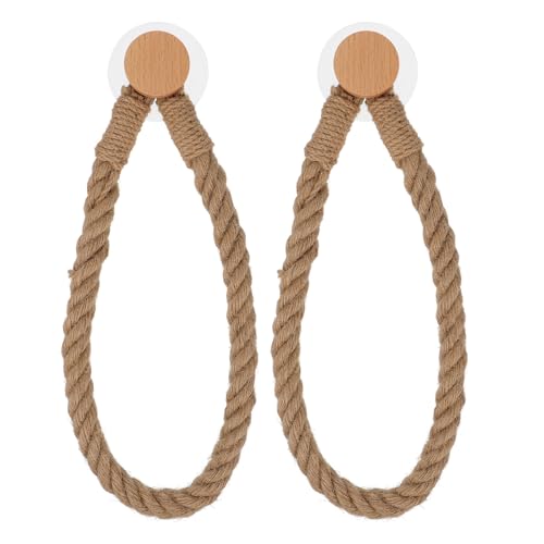 LABRIMP 2個 レトロな壁掛けタオル掛け ハンギングペーパータオルホルダー トイレティッシュホルダー 装飾的なトイレット ペーパー ホルダ