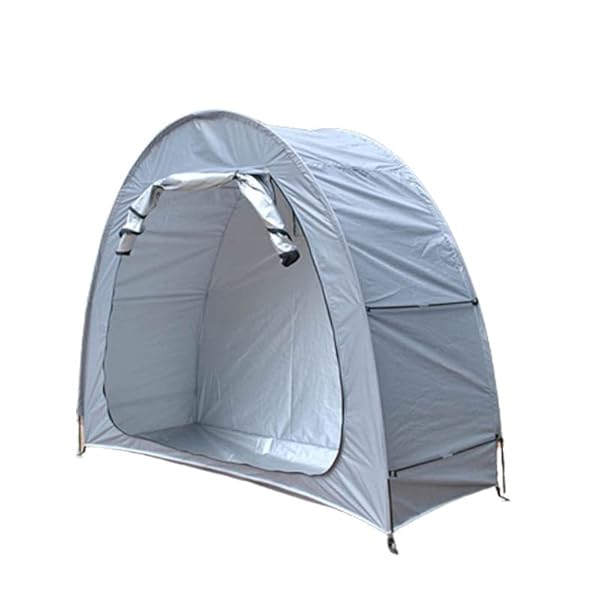 DANOAH Fietsenberging Grote Ruimte Zilver Gecoate Luifel Camping Store Tent Fietsenstalling (kleur: zilver)