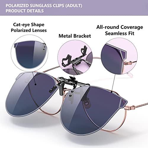 Image of Flip-Up Clip-On Polarized Sunglasses, UV Protection