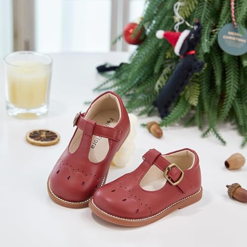 Image of Felix & Flora Toddler Girl Mary Jane Dress Shoes - School Oxford Flats for Girl Party Shoes.