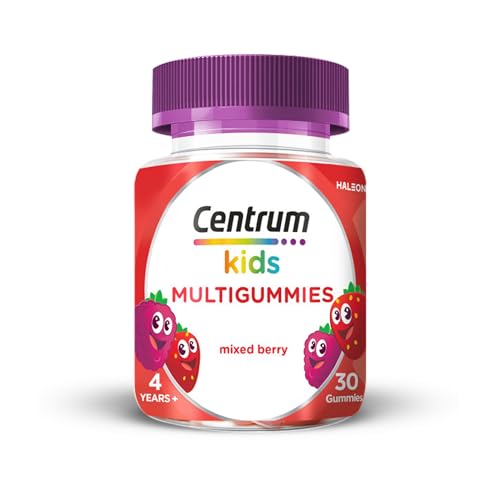 Centrum MultiGummies, Immunity Support, gummy multivitamins for kids with Mixed Berry, Natural Fruit Flavour, Includes key vitamins C and D, 30 Chewable Gummies