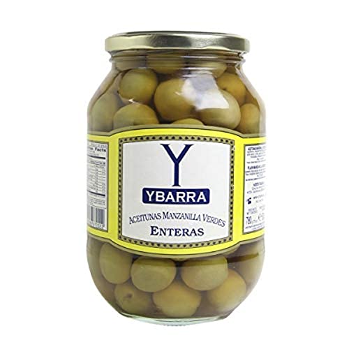 Ybarra Aceituna Manzanilla Con Hueso, 500g, frasco de cristal