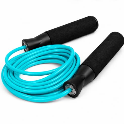 Image of worldwide Skipping Rope for Men, Women & Kids | Adjustable Jump Rope with Foam Handles | Tangle-Free Speed Rope for Fitness, Weight Loss & Home Workout | Exercise Rope