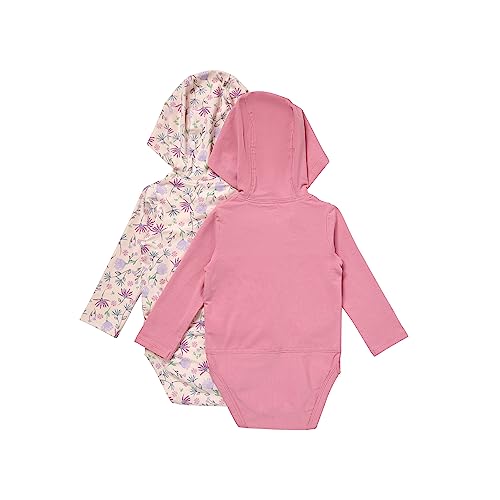 Hanes baby-girls Pure Comfort Long Sleeve Hoodie Bodysuits, Infant Bodysuits, Unisex, 3-pack2