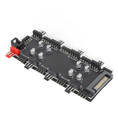 ZAICOLER 12V 4PIN PWM ARGB Hub Fácil Instalación para Placa Base Control de Sincronización de Ventilador Hub de 8 Vías para Jugadores