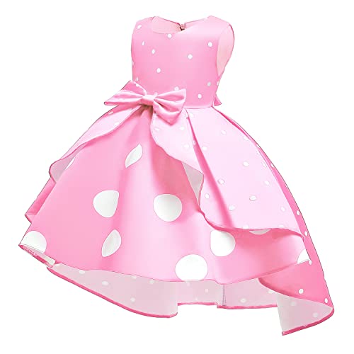 Girls Dress Polka Dot Dress Children's Dress Clothing Retro Children's Princess Dress Bowknot Dress Skirt2