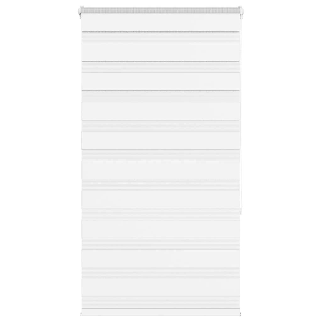 Store enrouleur double blanc 90 x 150 cm avec largeur du tissu 85,9 cm, en polyester, store occultant avec brise-vue, store enrouleur pour fenêtre, store intérieur, store à fixation sans perçage