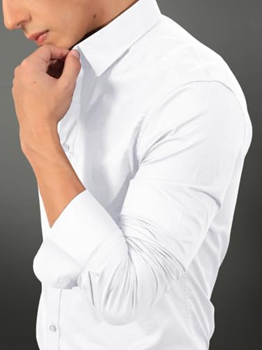 Image of Pinkmint Combo Shirt for Men Cotton Spraed Collar Long Sleeve Formal Shirt (Pack of 2)