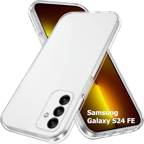 Zege case for Samsung Galaxy S24 FE 5G Clear Case Soft Flexible Silicone TPU Shockproof Transparent Rubber Back Cover Compatible for Samsung Galaxy 24 FE 5G (Clear)