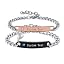G-2PCS-Magnetic Heart-black&rose gold-silver chain