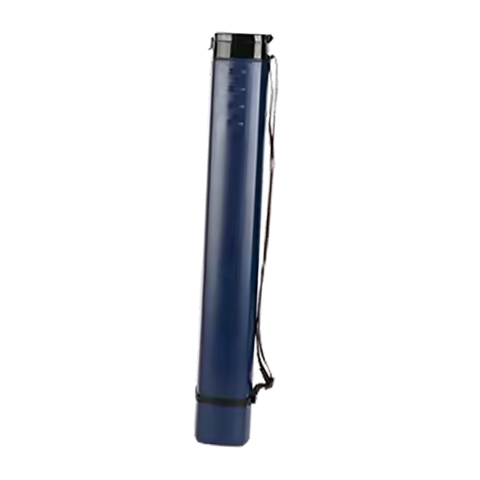 Tubo Porta Planos Tubo Telescópico Almacenaje Estuche Expandible Correa Ajustable Material Impermeable Adecuado para Estudiantes, Azul Profundo, Individual