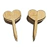 Cabilock Bamboe plantenbordjes, hout, plantenstickers, hart, plantensteker, tuin, etiketten, kruidenborden, houten borden om te beschrijven, kruidenbordjes voor bloempotten, planten en bloemen