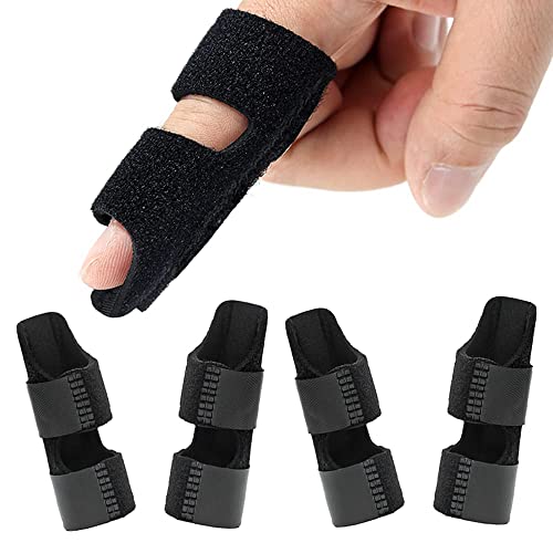 KETIPO 4 Pcs Trigger Finger Splints/Brace for Knuckle Immobilization,Broken Protector and Straightening Arthritis Relief,Pain Relief,Fits Index,Middle Ring