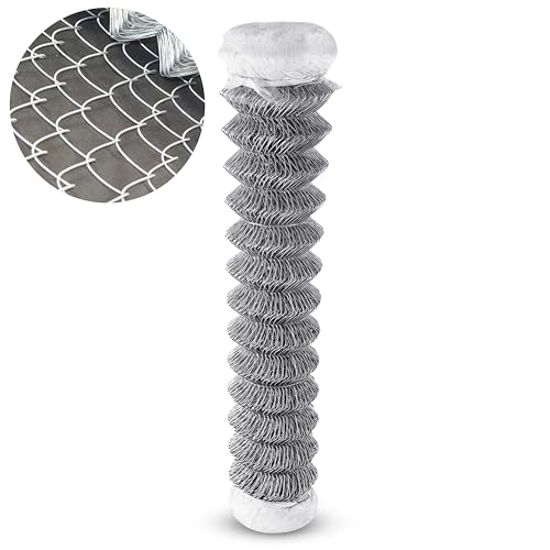 SIMBA STEEL - Chain Link Fence 4 FT x 50 FT | 11.5 G (3.0mm) Heavy Duty | Hot Dipped Galvanised | 2-¼” Hole Size | Galvanized Steel Chain Link Fence. (Size 4X50)