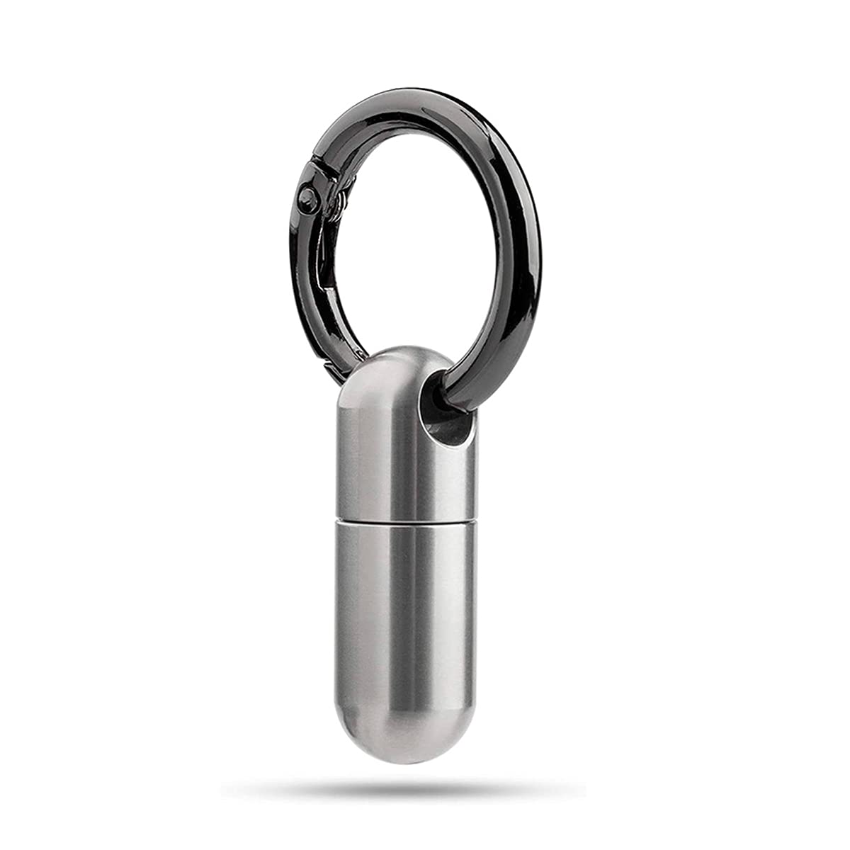 Portapillole Titanio Mini Portachiavi Portapillole Piccolo Impermeabile Tascabile Giornaliero Elegante Portatile bottiglia di pillola contenitore per campeggio, viaggio,2pack