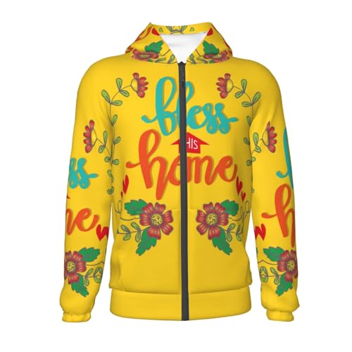Blooming Sunflower Field Kid Hoodies Boys Zip Up Sweatshirts Girls Pullover with Pocket2
