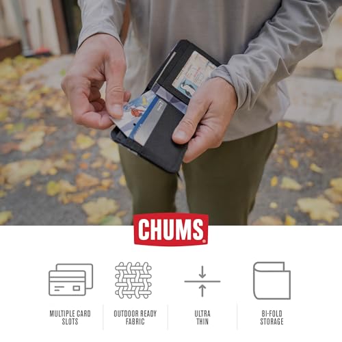 Chums Rover Bifold Wallet - Mens Wallet Slim & Front Pocket RFID Blocking Wallet with Canvas Ripstop Fabric - Geo4