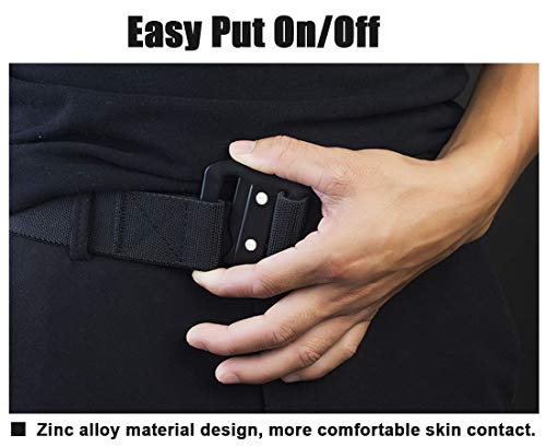 WYuZe Men's Stretch Tactical Belt Heavy Duty Metal Buckle, 1.5" Elastic Military Nylon Belt for Work Sports Hiking3