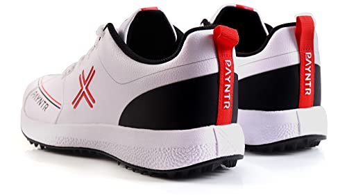 X Rubber Stud (White & Black) Cricket Shoes - 20234