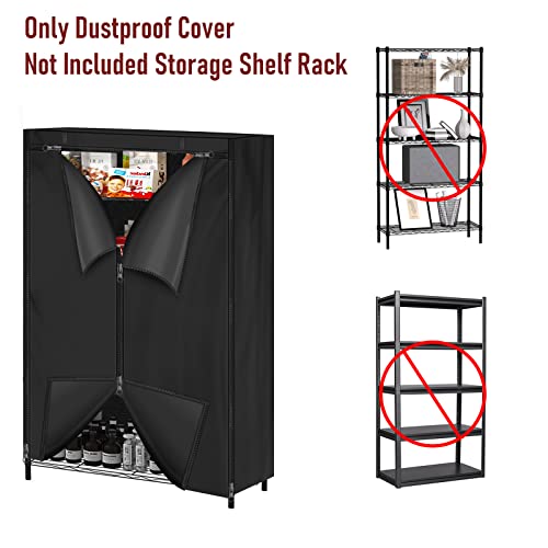 Vainlley Shelf Cover Wire Shelf Cover Waterproof Utility Racks Cover Storage Shelf Cart Cover To Cover Sundries 48 X 18 X 72 In #TOP4