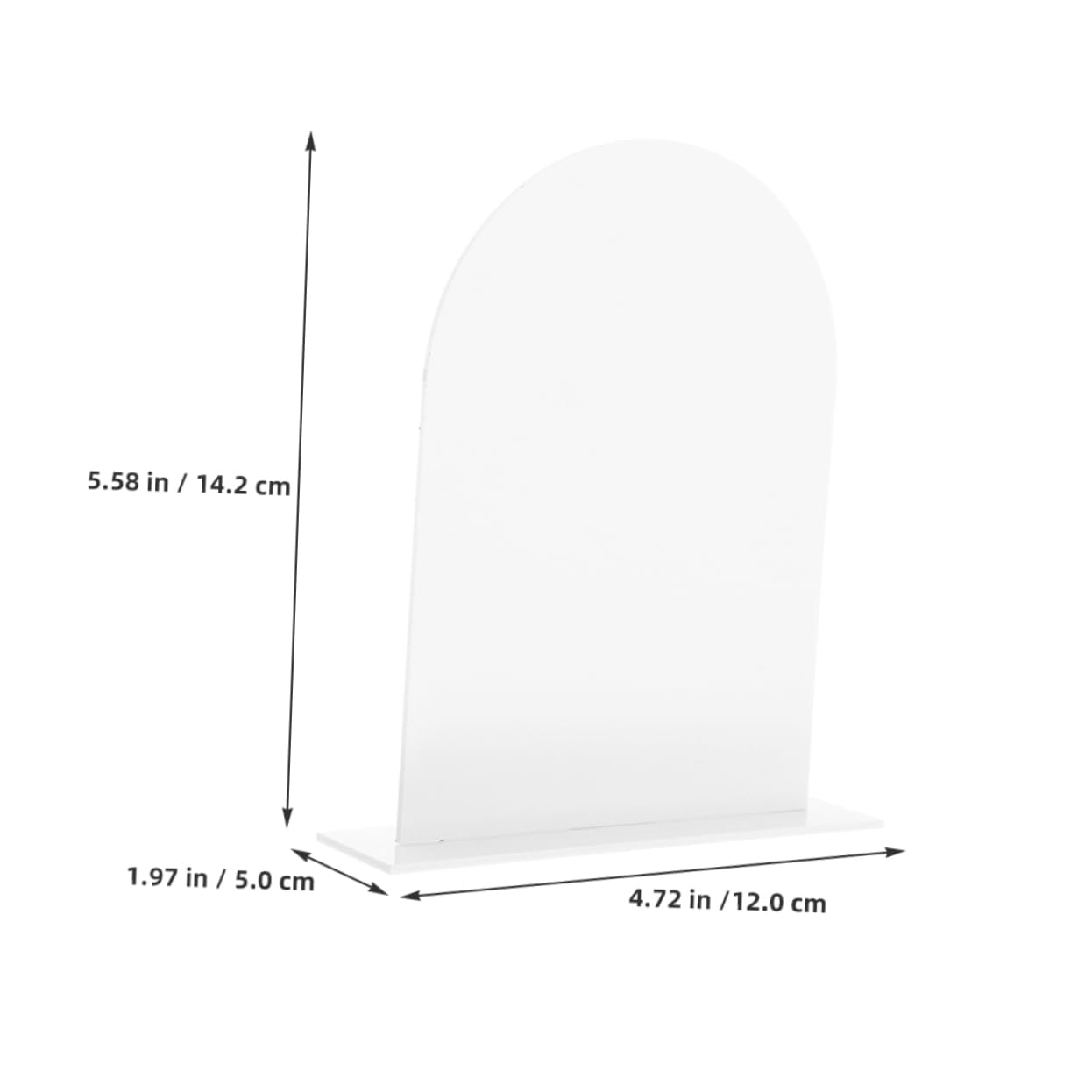 Cabilock 3Pcs Blank Acrylic Arch Table Sign with Stand for Wedding Party Restaurant Personalizable Name Cards for Table Numbers and Reusable Wedding Decorations White