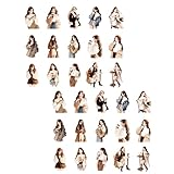 30 hojas café chica personaje pegatina álbum de recortes pegatina portátil café serie decorativa