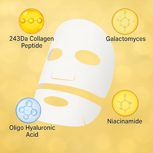 Collagen Face Mask, 4Pcs Bio Collagen Sleeping Mask, Overnight Hydration for Dry Skin, Deep Moisturising Anti-Aging Face Mask For Wrinkle Reduction, Skin Elasticity - Image 2