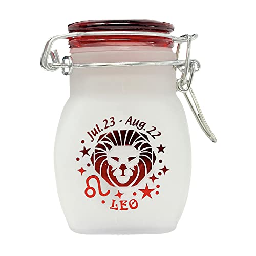 Zodiac Sign Quarter Oz (125ml) Smell Proof Airtight Glass Storage Jar, 3.25